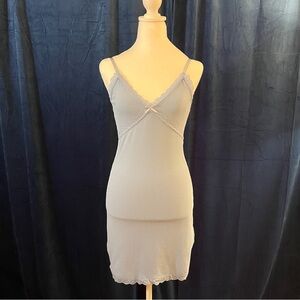 Baby blue ribbed bodycon mini dress